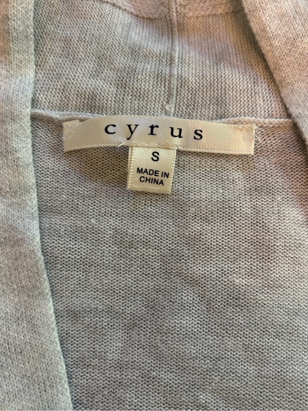 Cyrus Gray Open Front Longline Cardigan Sweater - Size S EUC - Picture 3 of 8